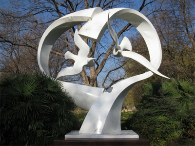 不锈钢海鸥雕塑 玻璃钢海鸥雕塑 抽象海鸥雕塑 园林景观装饰摆件